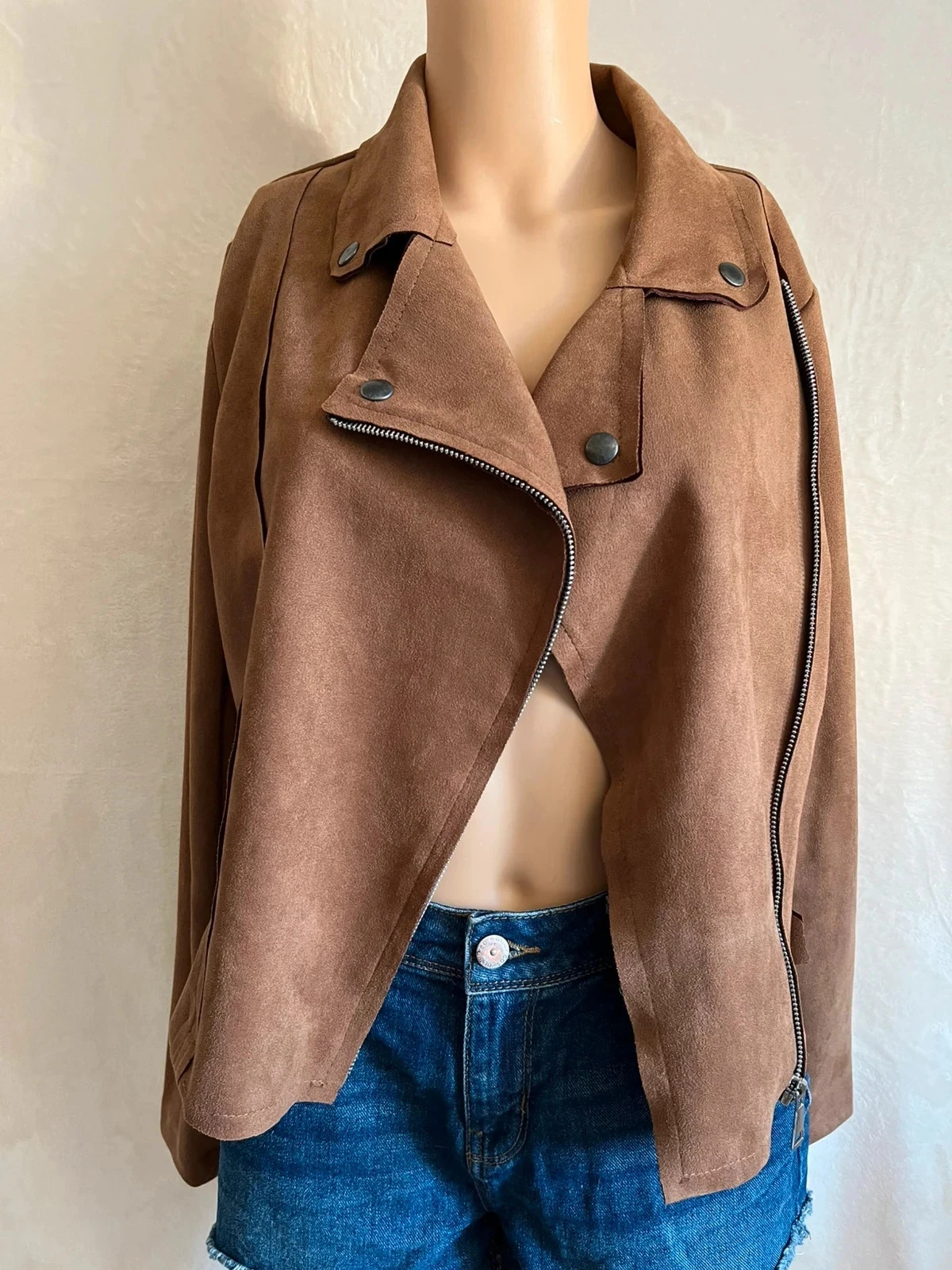 Perfecto camel efeito camurça u collection tamanho 36 - a jaqueta chique e na moda 🤎 – photo 3